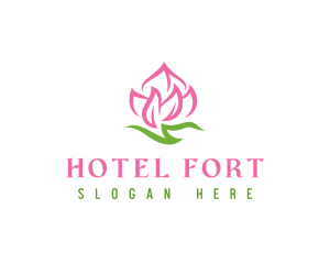 Pink Flower Spa logo design