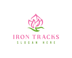 Pink Flower Spa logo design