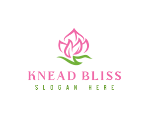 Pink Flower Spa logo design