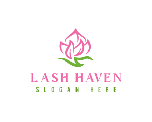 Pink Flower Spa logo design