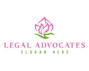 Pink Flower Spa logo design