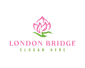 Pink Flower Spa logo design