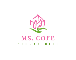 Pink Flower Spa logo design