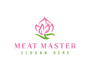 Pink Flower Spa logo design