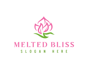 Pink Flower Spa logo design