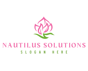 Pink Flower Spa logo design