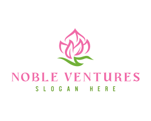 Pink Flower Spa logo design