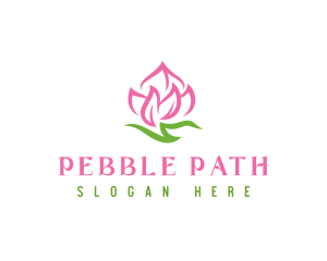 Pink Flower Spa logo design