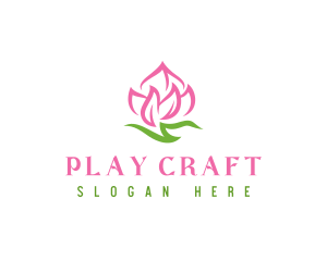 Pink Flower Spa logo design