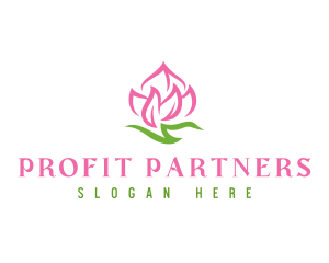 Pink Flower Spa logo design