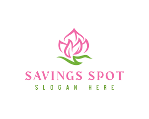 Pink Flower Spa logo design