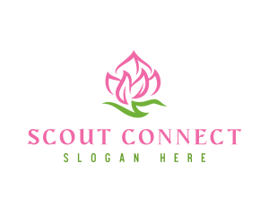 Pink Flower Spa logo design