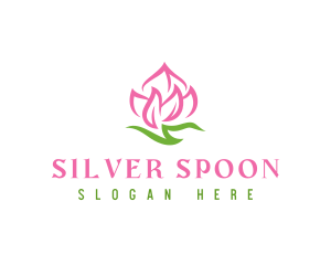 Pink Flower Spa logo design