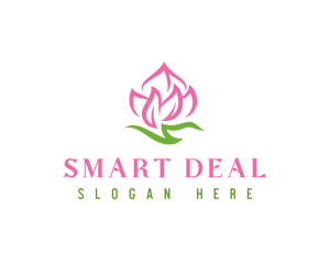 Pink Flower Spa logo design