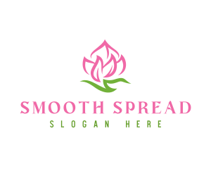 Pink Flower Spa logo design