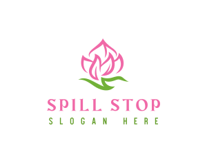 Pink Flower Spa logo design