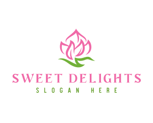 Pink Flower Spa logo design