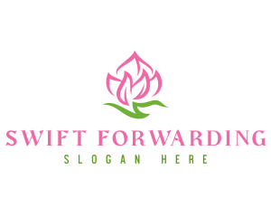 Pink Flower Spa logo design