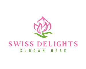 Pink Flower Spa logo design