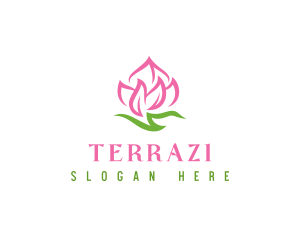 Pink Flower Spa logo design