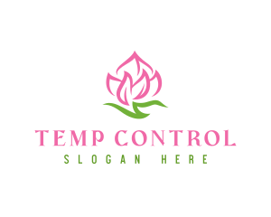 Pink Flower Spa logo design