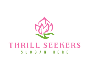 Pink Flower Spa logo design