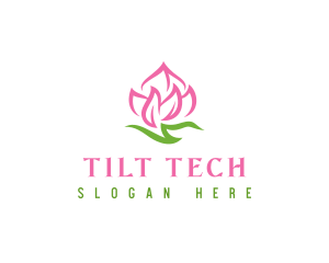 Pink Flower Spa logo design