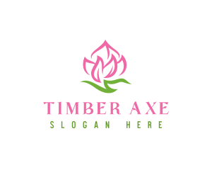 Pink Flower Spa logo design