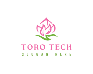 Pink Flower Spa logo design