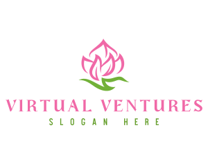 Pink Flower Spa logo design