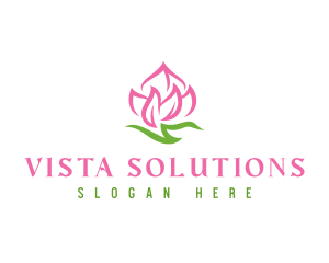 Pink Flower Spa logo design