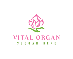 Pink Flower Spa logo design