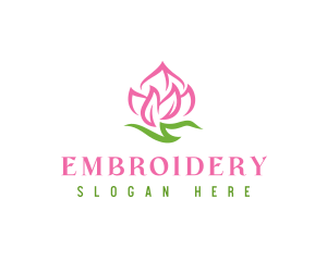 Pink Flower Spa logo design