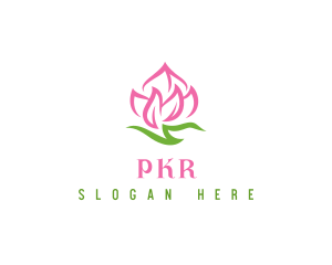 Pink Flower Spa logo design