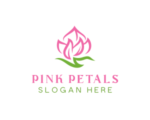 Pink Flower Spa logo design