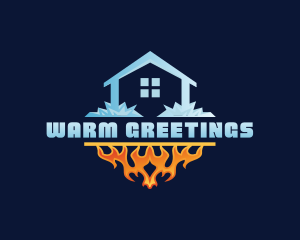 Warm Cooling HVAC logo design