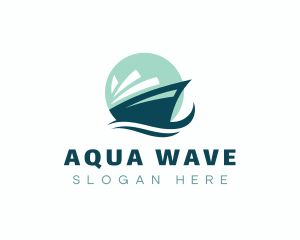 Marine Boat Wave logo design