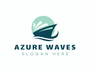 Marine Boat Wave logo design