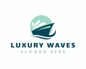 Marine Boat Wave logo design