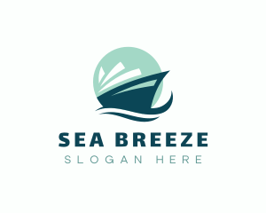 Marine Boat Wave logo design