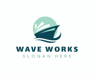 Marine Boat Wave logo design