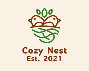 Twin Bird Nest  logo design