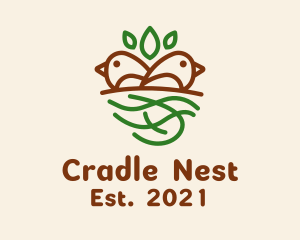 Twin Bird Nest  logo design