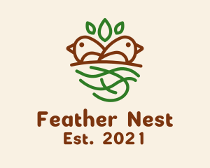 Twin Bird Nest  logo design