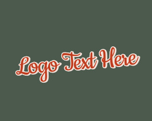 Cursive - Retro Script Business logo design