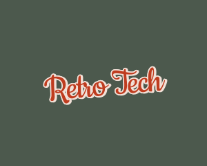 Retro Script Business logo design