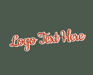 Retro - Retro Script Business logo design