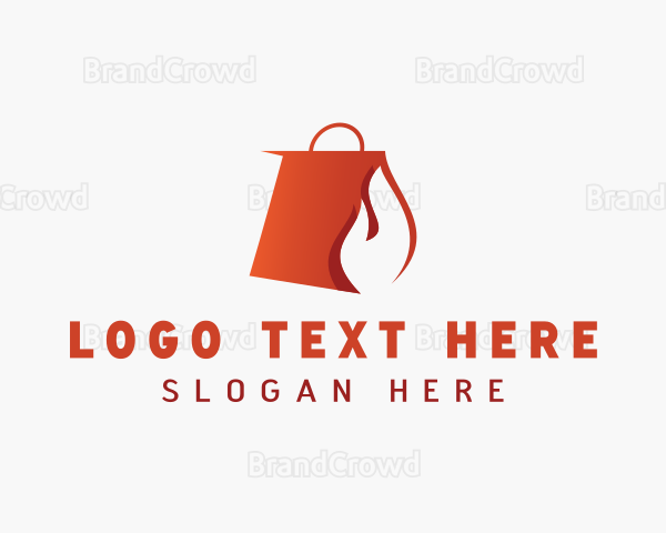Flaming Shopping Bag Logo