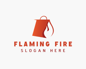 Flaming - Flaming Shopping Bag logo design