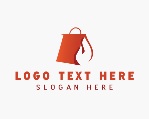 Ecommerce - Flaming Shopping Bag logo design